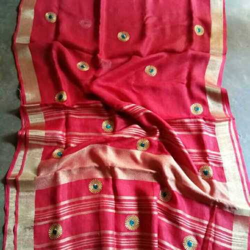 Various Colors Available Linen By Linen Digital Printed Sarees