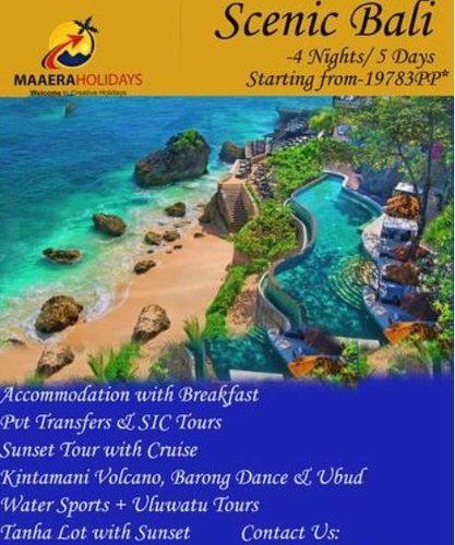 4 Nights Bali with Maaera Holiday Tour Package By Maaera Holiday