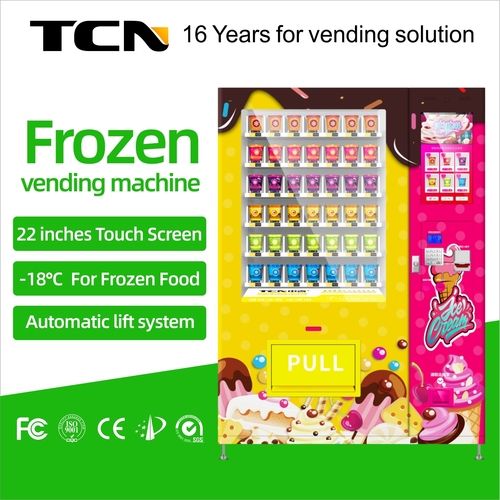 White+Green Frozen Food Vending Machine For Meat And Ice Cream