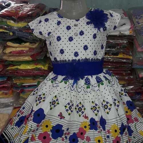 Different Of Colors Available Designer Girls Cotton Frock