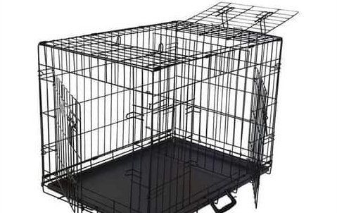 Black Powder Coating Steel Wire Dog Crate