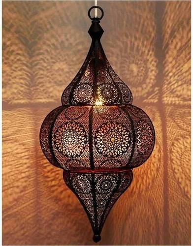 Black Moroccan Hanging Lantern