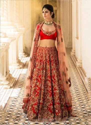 red bridal lehenga price