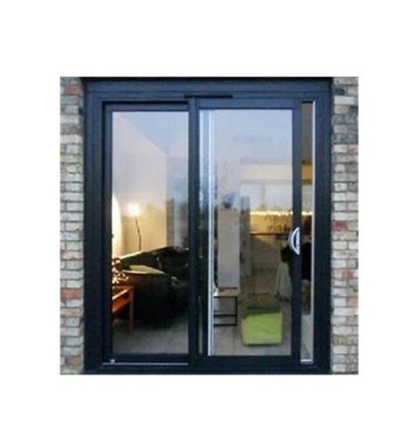 Black Aluminum Sliding Door - Size: Custom