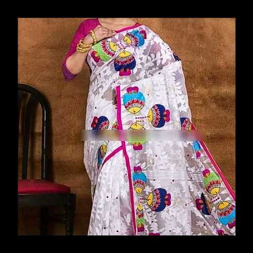 All Colours Avl Dhakai Jamdani Saree With Resham Fish