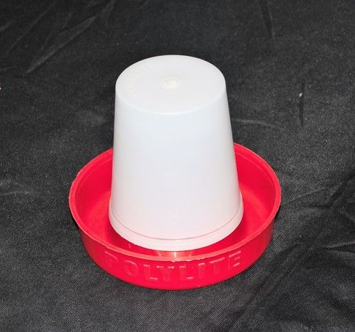 Red Plastic Poultry Cage Drinker