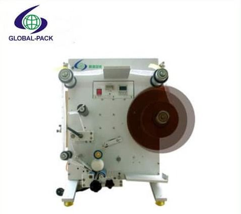 White Semi Automatic Round Bottles Labeling Machine Glb-130