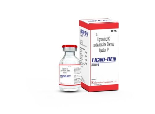 Lignoden Injection Ingredients: Lignocaine 2% With Adrenaline 1 : 80