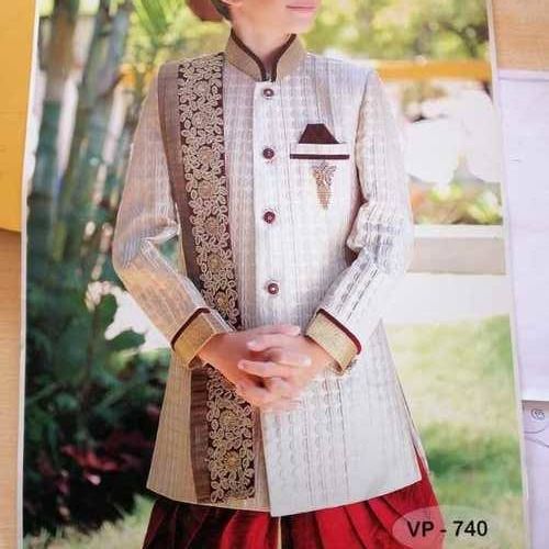 Washable Ethnic Wear Sherwani For Groom