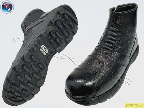 Leather Tough Black Driving Boot