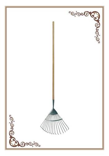 Metal Stainless Steel Leaf Rake With Ashwood Handle