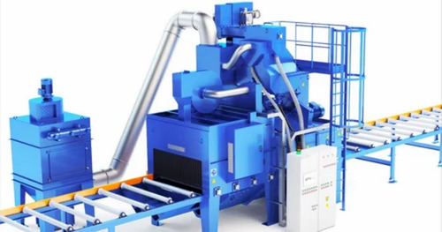 Automatic Shot Blasting Machine - Durable Steel Build | Smooth Operation, Custom Designs Available
