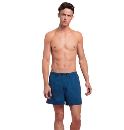 Denim Blue Coloured Men'S Boxer Gender: Male