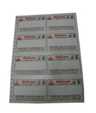 White Dot Matrix Paper Labels