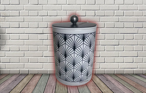 Galvanized Sheet Abstract Design Canister Set