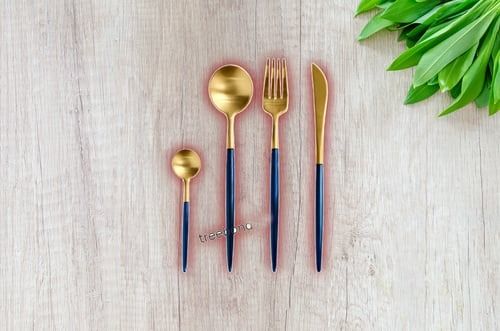 Gold Plated Cutlery Set Design: Various Designs Available - Contact To Get More Details