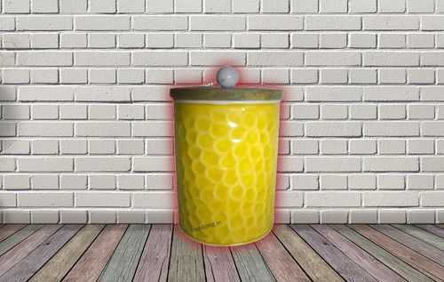 Yellow Honeycomb Canister Set