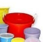 Plastic Buckets - Premium Grade Plastic, Durable Design for Bathroom Use