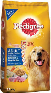 Dry Dog Food Chicken And Vegetables For Adult Dogs - 10 Kg (Pedigree)