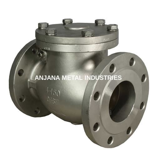 High Pressure Swing Check Valves - Stainless Steel, 3/4" to 24" Inch Size, Block Color | Automatic, High Temperature Resistance, Non Return Flow Mechanism