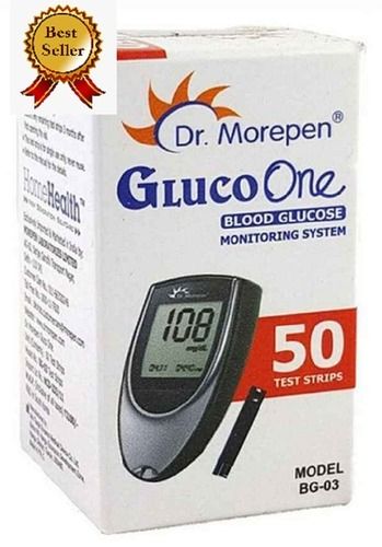 Plastic Gluco One Bg 03 Test Strip 50 Test (Dr Morepen)