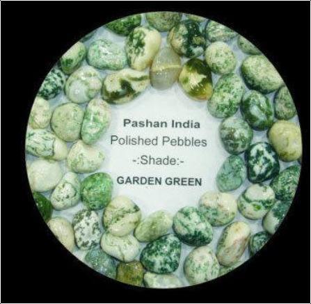 Garden Green Polished Pebbles