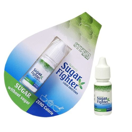 Transparent Sugar Fighter Natural Stevia Liquid - Sugar Free Sweetener - 10 Ml