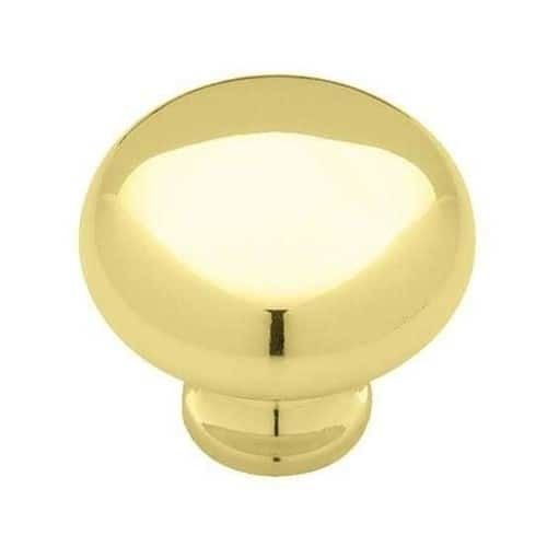 Polished Brass Round Cabinet Knob Size: Customized