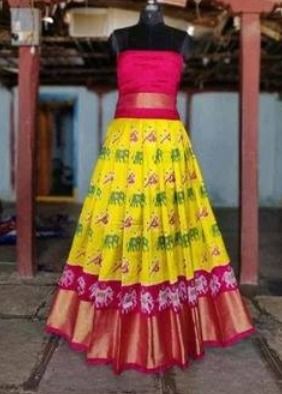 No Fade Ikkat Pochampally Lehengas