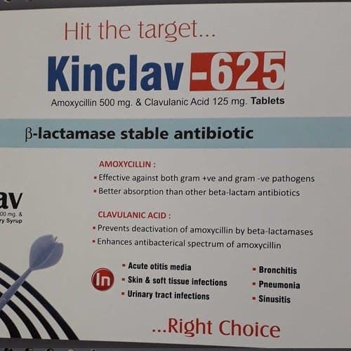 Kinclav-625 एंटीबायोटिक टैबलेट