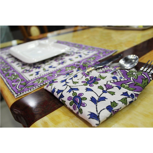 Colourful Design Block Print Indian Cotton Fabric Home Decorations Accessories Custom Decorative Cotton Dinner Cloth Table Mat