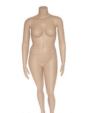 Plus Size Skin Color Headless Female Mannequin