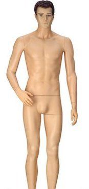 Skin Color Plastic Male Realistic Mannequin With Makeup Age Group: Adults