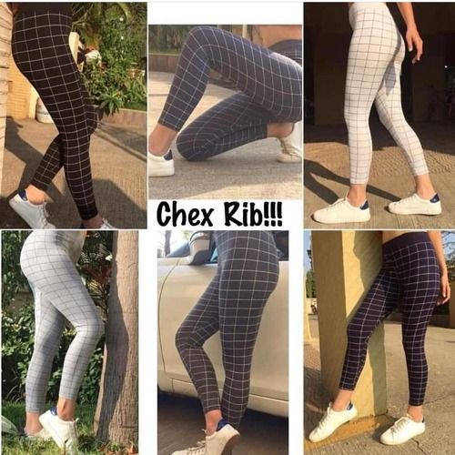 Chex Rib Stretch Jegging at Best Price in Ahmedabad