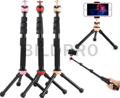 Filter Mobile Phone Self Sticks Camera Mini Tripod Monopod Bluetooth