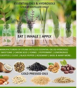 Cold Pressed Essential Oils And Hydrosols