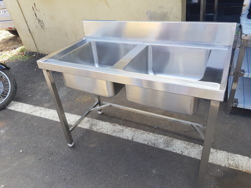 Commercial Kitchen Two Sink Unit