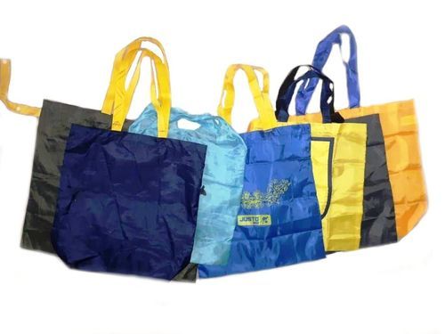 Available In Various Colors Tafetta Promotional Bags With Loop Handles