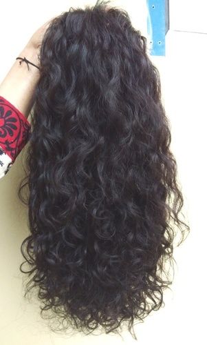 Virgin Hair Natural Black Raw Curly Human Hair Full Lace Wig
