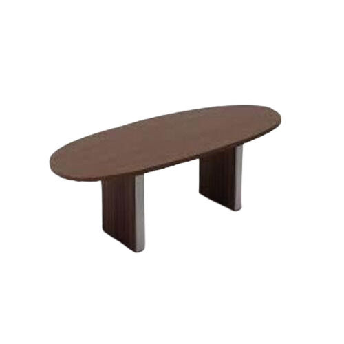 Brown Wooden Oval Conference Table