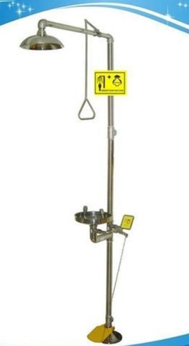 फुट पेडल के साथ सिल्वर सेफ्टी शावर और आईवॉश स्टेशन (Sh712Bsf)