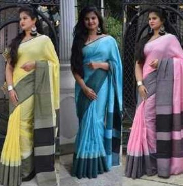 Various Stylish Pure Linen Saree