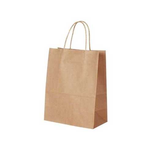  ट्विस्टेड हैंडल के साथ क्राफ्ट पेपर शॉपिंग बैग 