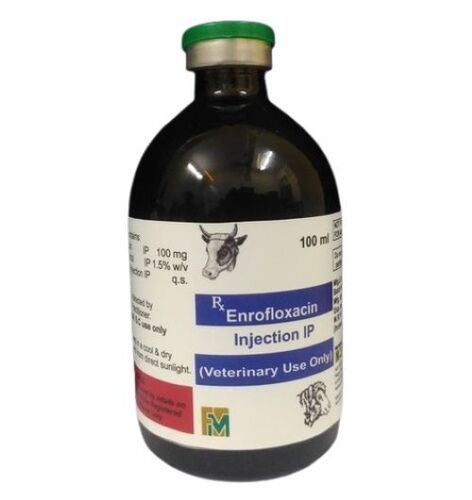 Enrofloxacin Injection - 100 mg/ml Bactericidal Veterinary Injectable Liquid | Customizable Hygienic Packaging, Highly Effective Against Sensitive Infections