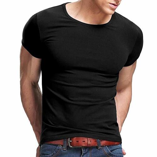 Mens Plain Black T Shirt Age Group: 18 - 28