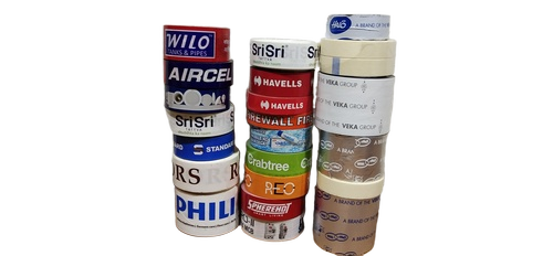 Printed Shelf Strips Tape - Printed Design, Single-Sided Adhesive | Ideal for Product Advertising and Carton Sealing