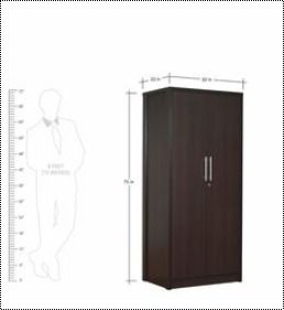 2 Door Wardrobe With Mirror