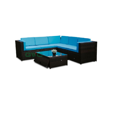 6 Pieces Outdoor Sectional Sofa Set Carpenter Assembly