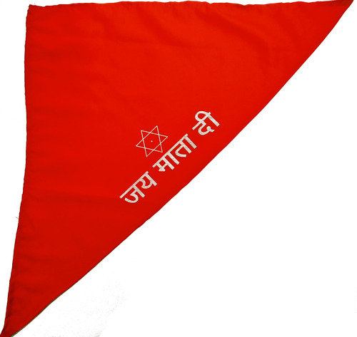 Bright Red Jai Mata Di Forehead Patka