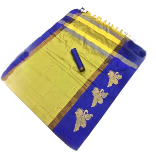 Cotton Saree With Embroidery Work - Color: Multi Colour